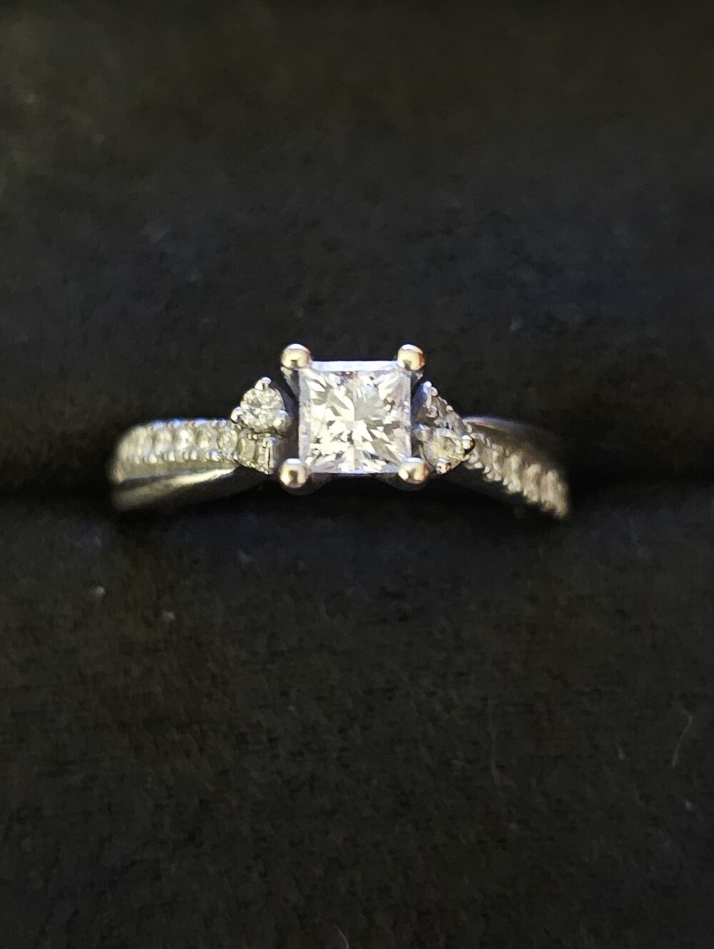 14k Vs1 Princess Cut Diamond Engagement Ring
